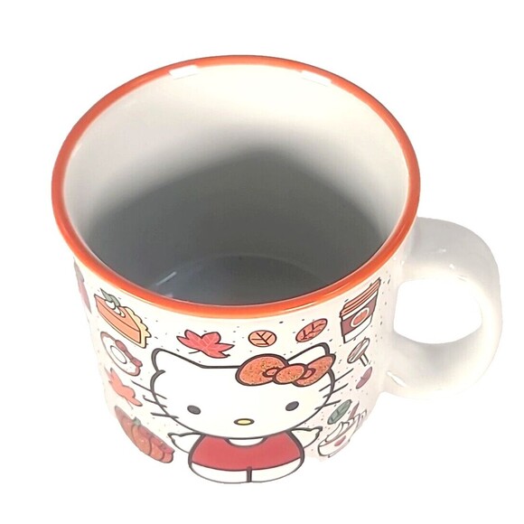 Hello Kitty Fall Thanksgiving Mug Pumpkin Spice Glitter 20oz A17 NEW - Picture 3 of 4